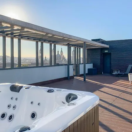 ático Mejores Vistas Al Pilar Jacuzzi Y Garaje Appartamento *