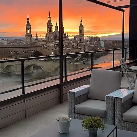 Atico Mejores Vistas Al Pilar Jacuzzi Y Garaje Apartament Saragossa