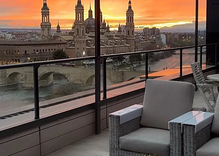Atico Mejores Vistas Al Pilar Jacuzzi Y Garaje Apartment Zaragoza